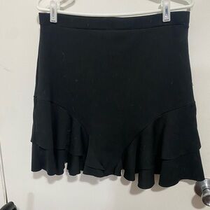 Missguided Black Mini Skirt with Ruffle Hem